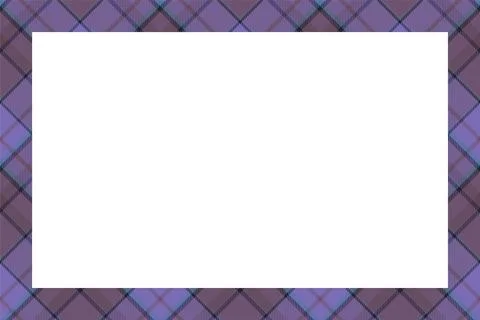 Vintage frame vector. Scottish border pattern retro style. Tartan plaid ornam 스톡 일러스트