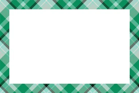Vintage frame vector. Scottish border pattern retro style. Tartan plaid ornam 스톡 일러스트