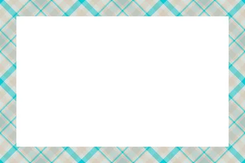 Vintage frame vector. Scottish border pattern retro style. Tartan plaid ornam Illustrazione stock