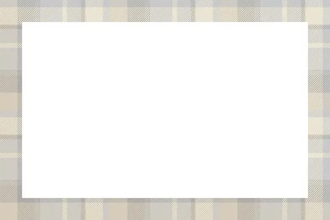 Vintage frame vector. Scottish border pattern retro style. Tartan plaid ornam Stock Illustration