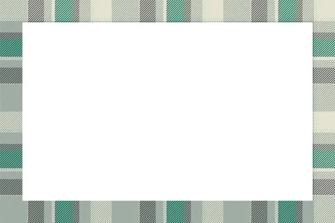 Vintage frame vector. Scottish border pattern retro style. Tartan plaid ornam Illustrazione stock