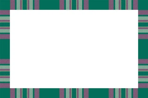 Vintage frame vector. Scottish border pattern retro style. Tartan plaid ornam 스톡 일러스트