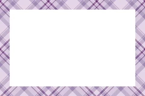 Vintage frame vector. Scottish border pattern retro style. Tartan plaid ornam Illustrazione stock