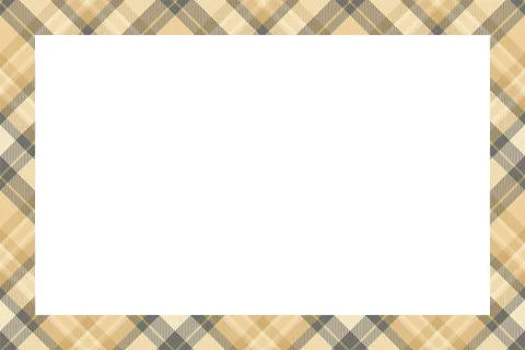 Vintage frame vector. Scottish border pattern retro style. Tartan plaid ornam Illustrazione stock