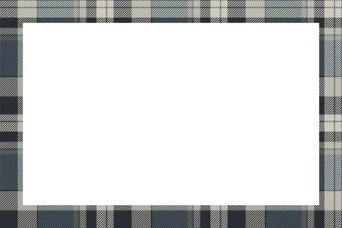 Vintage frame vector. Scottish border pattern retro style. Tartan plaid ornam 스톡 일러스트