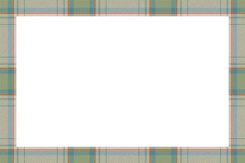 Vintage frame vector. Scottish border pattern retro style. Tartan plaid ornam Illustrazione stock