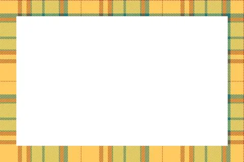 Vintage frame vector. Scottish border pattern retro style. Tartan plaid ornam Stock Illustration
