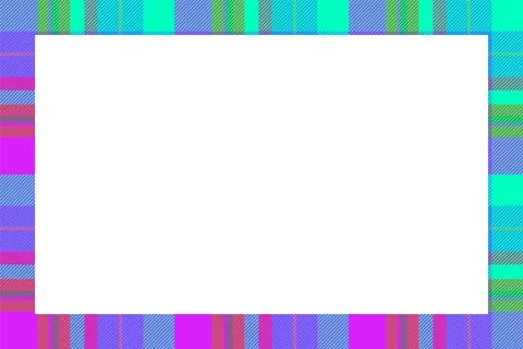 Vintage frame vector. Scottish border pattern retro style. Tartan plaid ornam Stock Illustration