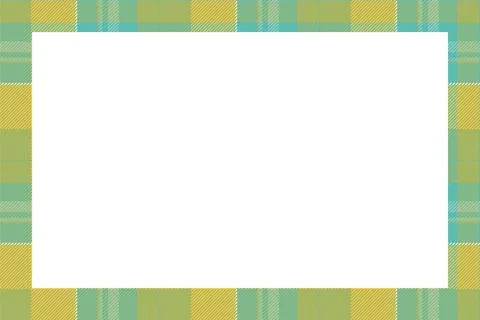Vintage frame vector. Scottish border pattern retro style. Tartan plaid ornam Illustrazione stock