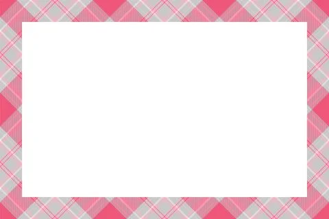 Vintage frame vector. Scottish border pattern retro style. Tartan plaid ornam Illustrazione stock