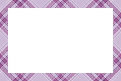 Vintage frame vector. Scottish border pattern retro style. Tartan plaid ornam Illustrazione stock