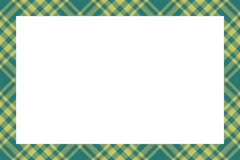 Vintage frame vector. Scottish border pattern retro style. Tartan plaid ornam Illustrazione stock
