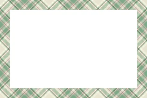Vintage frame vector. Scottish border pattern retro style. Tartan plaid ornam Illustrazione stock