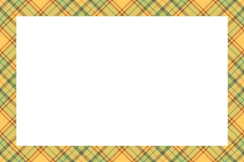 Vintage frame vector. Scottish border pattern retro style. Tartan plaid ornam Stock Illustration
