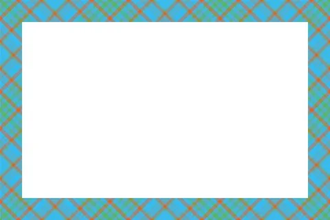 Vintage frame vector. Scottish border pattern retro style. Tartan plaid ornam 스톡 일러스트