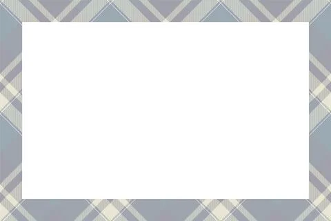 Vintage frame vector. Scottish border pattern retro style. Tartan plaid ornam Illustrazione stock