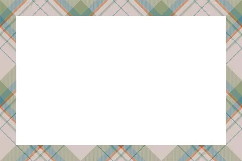 Vintage frame vector. Scottish border pattern retro style. Tartan plaid ornam 스톡 일러스트