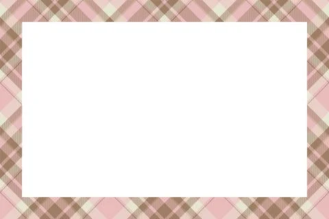 Vintage frame vector. Scottish border pattern retro style. Tartan plaid ornam 스톡 일러스트