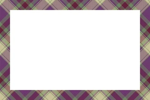 Vintage frame vector. Scottish border pattern retro style. Tartan plaid ornam 스톡 일러스트