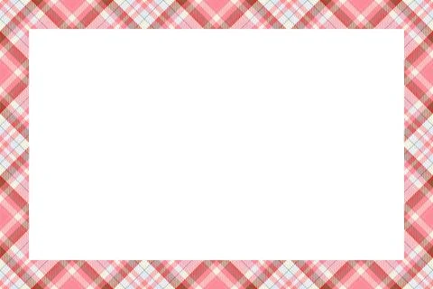 Vintage frame vector. Scottish border pattern retro style. Tartan plaid ornam Stock Illustration