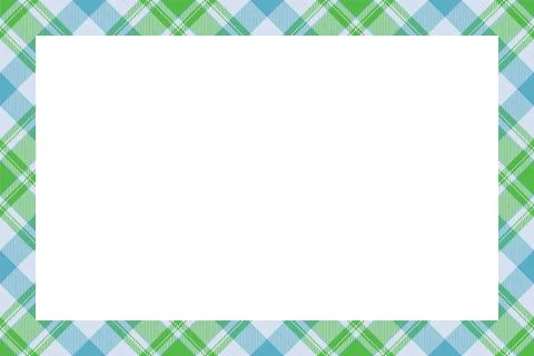 Vintage frame vector. Scottish border pattern retro style. Tartan plaid ornam Stock Illustration