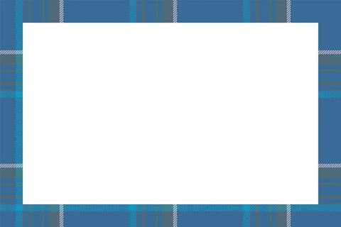 Vintage frame vector. Scottish border pattern retro style. Tartan plaid ornam Illustrazione stock