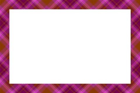 Vintage frame vector. Scottish border pattern retro style. Tartan plaid ornam Stock Illustration