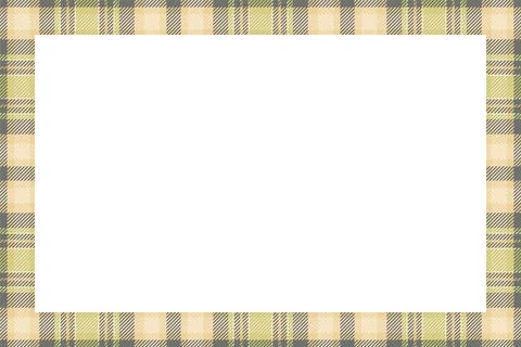Vintage frame vector. Scottish border pattern retro style. Tartan plaid ornam Stock Illustration