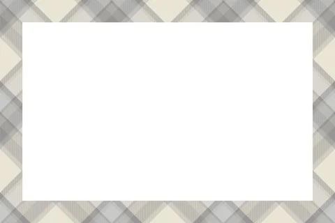 Vintage frame vector. Scottish border pattern retro style. Tartan plaid ornam Stock Illustration