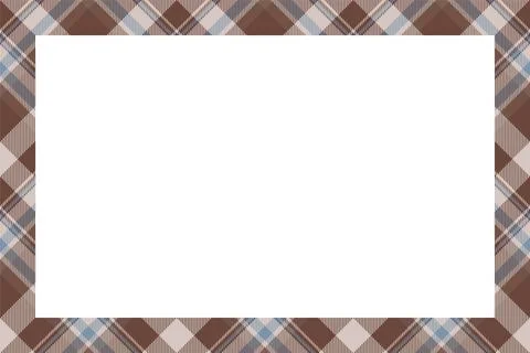 Vintage frame vector. Scottish border pattern retro style. Tartan plaid ornam Illustrazione stock