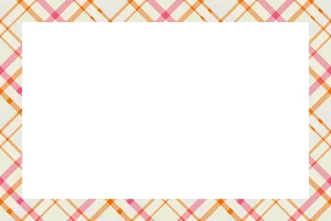 Vintage frame vector. Scottish border pattern retro style. Tartan plaid ornam Illustrazione stock