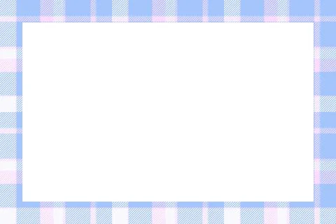 Vintage frame vector. Scottish border pattern retro style. Tartan plaid ornam Illustrazione stock