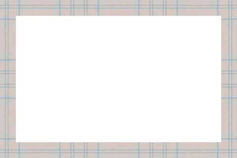 Vintage frame vector. Scottish border pattern retro style. Tartan plaid ornam Stock Illustration