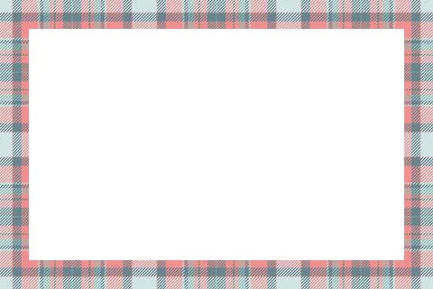 Vintage frame vector. Scottish border pattern retro style. Tartan plaid ornam Stock Illustration