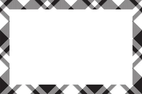 Vintage frame vector. Scottish border pattern retro style. Tartan plaid ornam Illustrazione stock