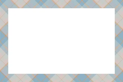 Vintage frame vector. Scottish border pattern retro style. Tartan plaid ornam Stock Illustration