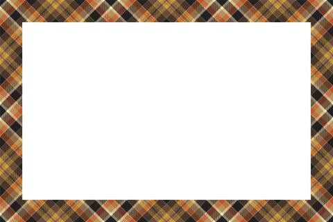 Vintage frame vector. Scottish border pattern retro style. Tartan plaid ornam Illustrazione stock