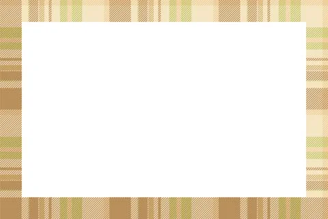 Vintage frame vector. Scottish border pattern retro style. Tartan plaid ornam Stock Illustration