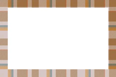 Vintage frame vector. Scottish border pattern retro style. Tartan plaid ornam Stock Illustration