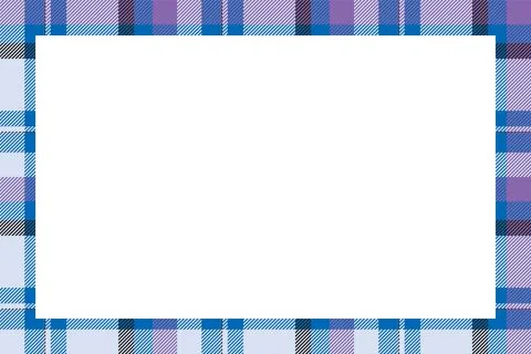 Vintage frame vector. Scottish border pattern retro style. Tartan plaid ornam Stock Illustration