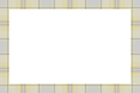 Vintage frame vector. Scottish border pattern retro style. Tartan plaid ornam Illustrazione stock