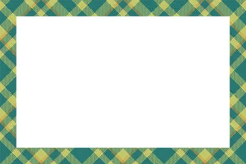 Vintage frame vector. Scottish border pattern retro style. Tartan plaid ornam Illustrazione stock