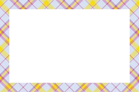 Vintage frame vector. Scottish border pattern retro style. Tartan plaid ornam イラスト素材