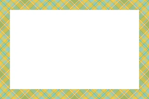 Vintage frame vector. Scottish border pattern retro style. Tartan plaid ornam 스톡 일러스트