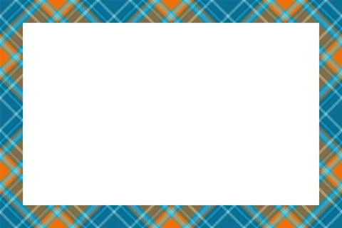 Vintage frame vector. Scottish border pattern retro style. Tartan plaid ornam 스톡 일러스트