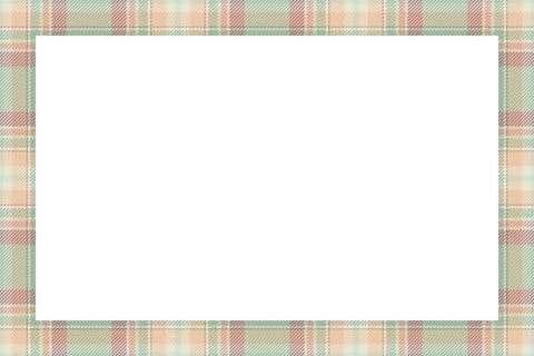 Vintage frame vector. Scottish border pattern retro style. Tartan plaid ornam 스톡 일러스트