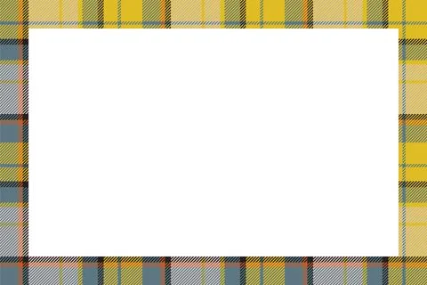 Vintage frame vector. Scottish border pattern retro style. Tartan plaid ornam Illustrazione stock