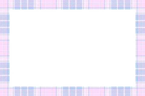 Vintage frame vector. Scottish border pattern retro style. Tartan plaid ornam Illustrazione stock