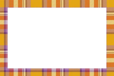 Vintage frame vector. Scottish border pattern retro style. Tartan plaid ornam Illustrazione stock