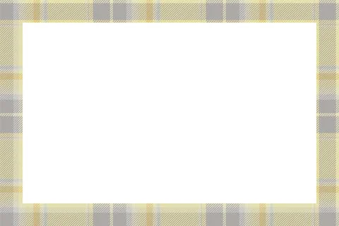 Vintage frame vector. Scottish border pattern retro style. Tartan plaid ornam Illustrazione stock